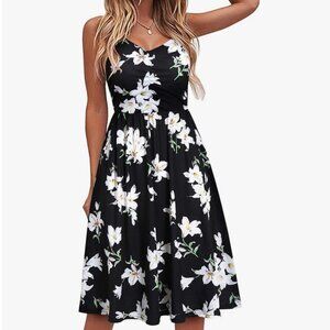 Womens Casual Dress Sleeveless Summer Beach Dress A Line Size Small